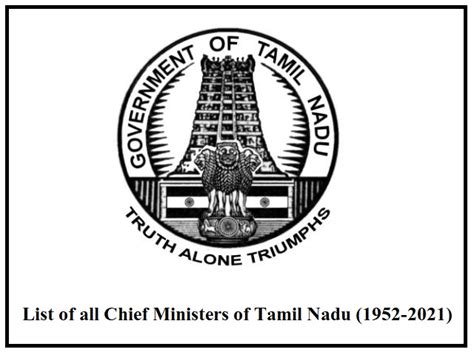 List of all Chief Ministers of Tamil Nadu (1952-2021) | Tamil Nadu ...