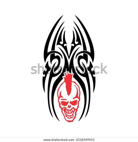 Skull Vector Tribal Background Can Be Stock Vector (Royalty Free ...