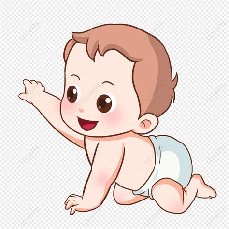 Cartoon Baby Crawling Happy, Child, Art Baby, Happy Baby PNG Image Free ...