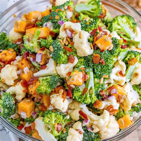 Broccoli Cauliflower Salad - The Country Cook