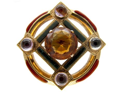 Gold Scottish Celtic Brooch - The Antique Jewellery Company