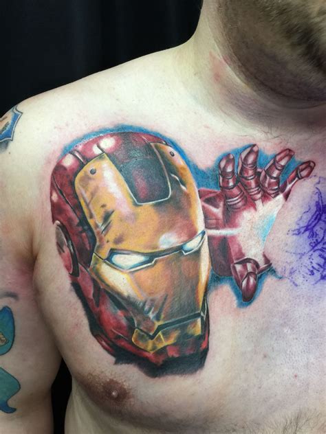 Iron Man Chest Tattoo