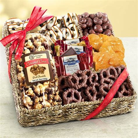 Chocolate, Caramel and Crunch Gift Basket - CAA4055 (With images) | Snack gift baskets, Snack ...