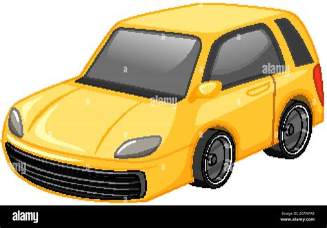 Yellow car cartoon style isolated on white background Stock Vector Image & Art - Alamy