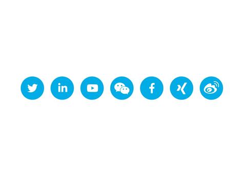 Blue Social Media Icon PNG vector in SVG, PDF, AI, CDR format