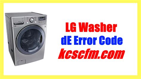 LG Washer dE Error Code [FIXED] - Let's Fix It