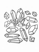 Crystal coloring pages sketch template