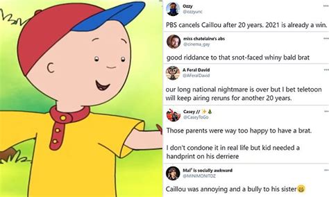 Parents REJOICE as 'evil' and 'annoying' children's show Caillou is canceled by PBS | Daily Mail ...