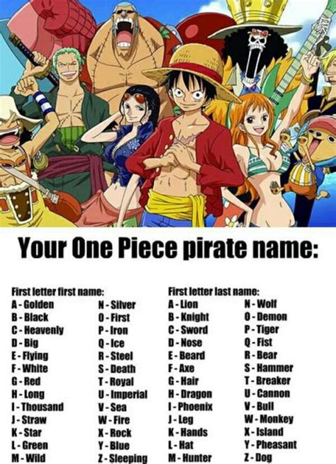 Anime & Manga | Pirate names, One piece, Manga anime one piece