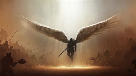 Great Art Of Angel Flying From The Sky HD Wallpaper Background Image ...