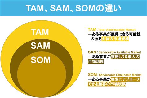 TAM、SAM、SOMとは？意味や活用シーン、計算方法を具体例を交えて解説 | コラム | 東大IPC−東京大学協創プラットフォーム開発株式会社