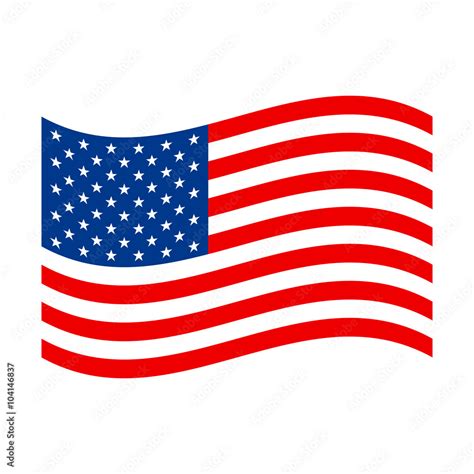 American flag vector icon Stock Vector | Adobe Stock