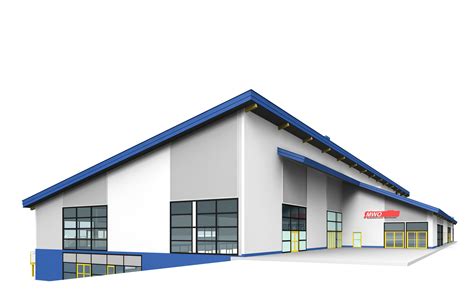 Warehouse Factory Exterior 3D model architectural