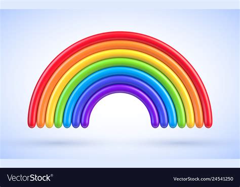 Colorful rainbow arch 3d Royalty Free Vector Image