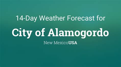 City of Alamogordo, New Mexico, USA 14 day weather forecast