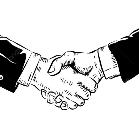 Hand Shake Silhouette Vector, Silhouette Drawing, Silhouette Sketch, Hand Shake PNG Transparent ...