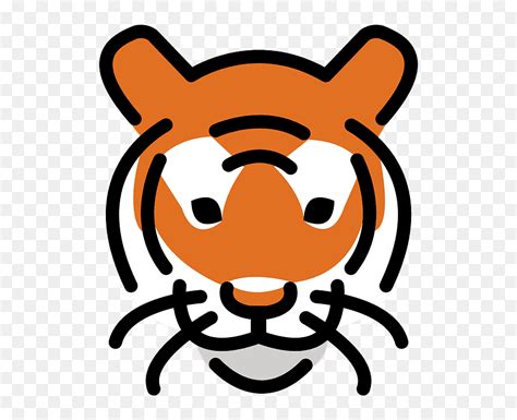 Tiger Face Emoji Clipart, HD Png Download - vhv