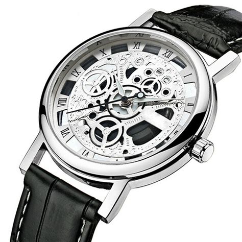 New Skeleton Design Leather Strap Watch For Boys. Price in Pakistan - View Latest Collection of ...