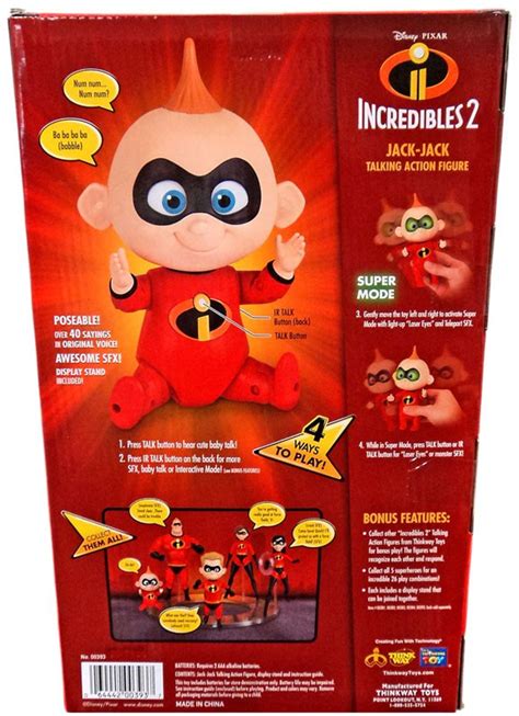 Disney Pixar Incredibles 2 Jack-Jack 6 Talking Action Figure Thinkway Toys - ToyWiz