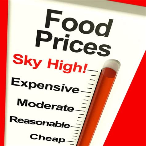 Food Prices High Monitor Showing Expensive Grocery Costs — Stock Photo © stuartmiles #125356708