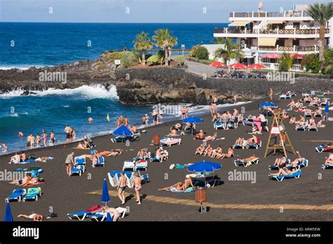 Tenerife Puerto de Santiago Playa de la Arena in November with Stock Photo, Royalty Free Image ...