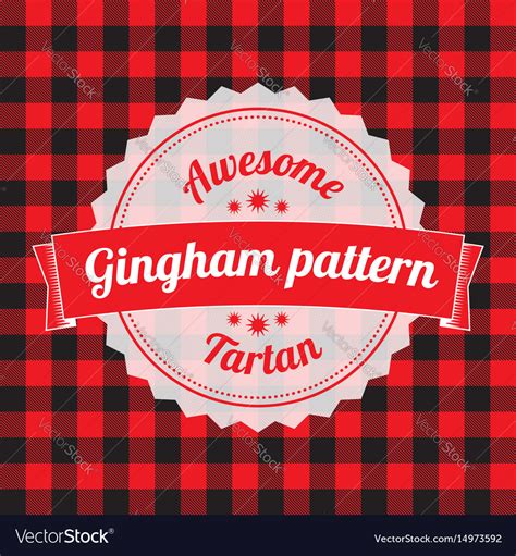 Gingham pattern checkered seamless background Vector Image