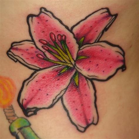 Stargazer Lily Custom Tattoo Picture From Joshua Couchenour