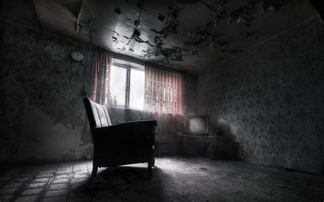 Alternative Lonely Chair | Dark room, Room wallpaper, Abandoned houses