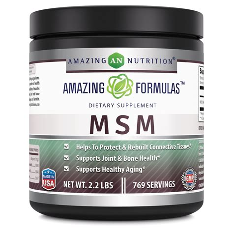 Amazing Formulas MSM Dietary Supplement powder - 2.2 lbs - approx 769 servings ...