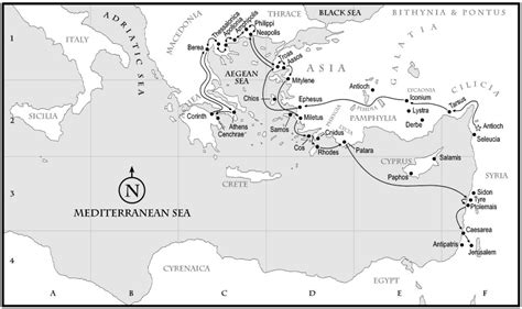 Pauls Third Missionary Journey Map - Maping Resources