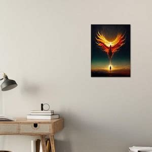 Fire Phoenix Wall Art Inspirational Wall Art Phoenix Bird - Etsy