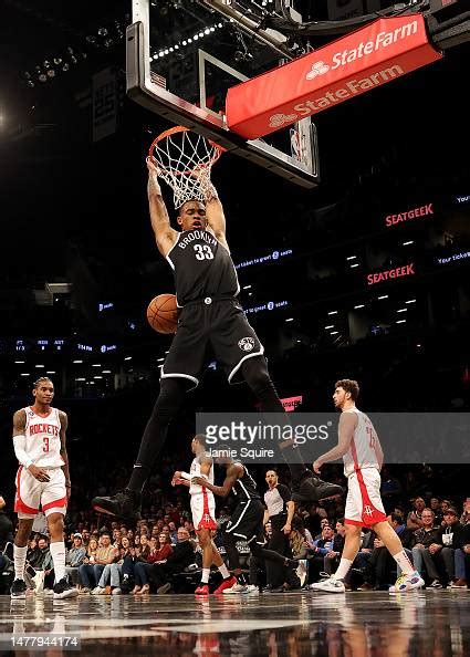 Nic Claxton of the Brooklyn Nets dunks during the game against the ...