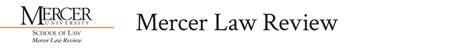 Mercer Law Review | Journals | Mercer University School of Law