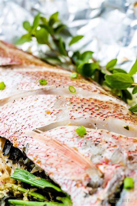 Oven Baked Whole Red Snapper with Seasoning Herb Recipe