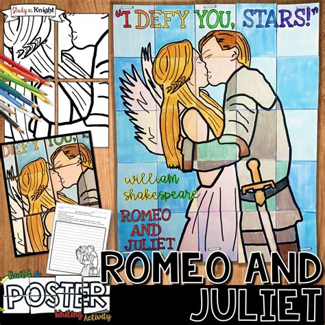 Romeo and Juliet, William Shakespeare, Collaborative Poster, Writing Activity - Study All Knight