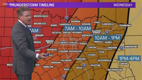 DFW weather timeline: When to expect severe storms Wednesday | wfaa.com