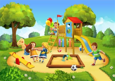 Children playground vector background design 03 free download