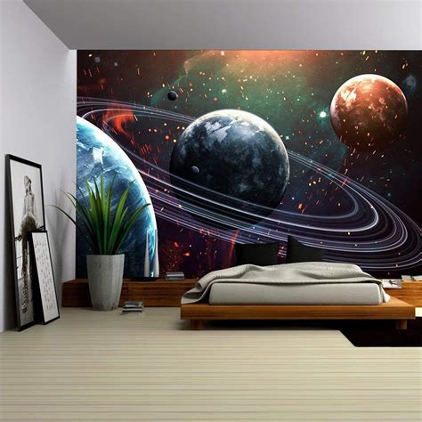 wall26 - Universe Scene with Planets, Stars and Galaxies in Outer Space ...