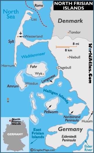 North Frisian Islands Map and Map of the North Frisian Islands History ...