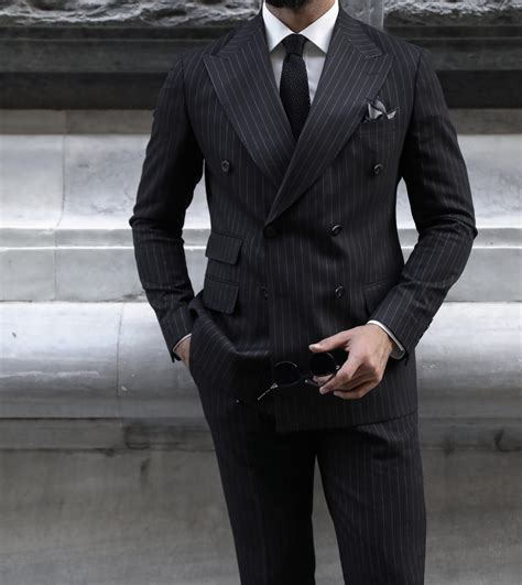 Willshaw Street in 2023 | Black pinstripe suit, Double breasted ...