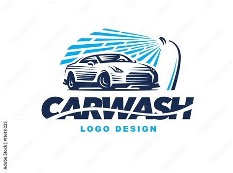 Logo car wash on light background. Stock Vector | Adobe Stock