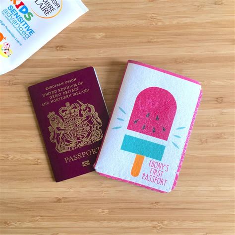 personalised children's first passport holder ice lolly by crank | notonthehighstreet.com