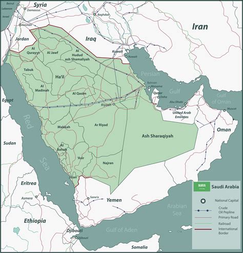 Saudi Arabia Map - Guide of the World