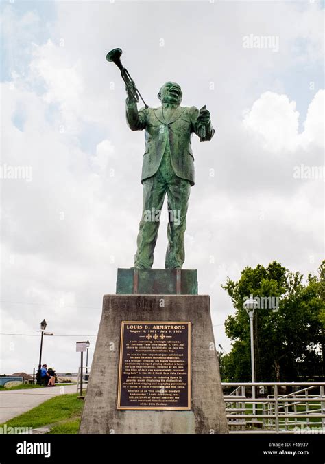 A statue of famed jazz musician Louis Armstrong decorates the Algiers ...