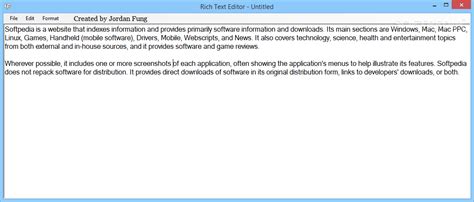 Rich Text Editor 1.0 - Download, Review, Screenshots