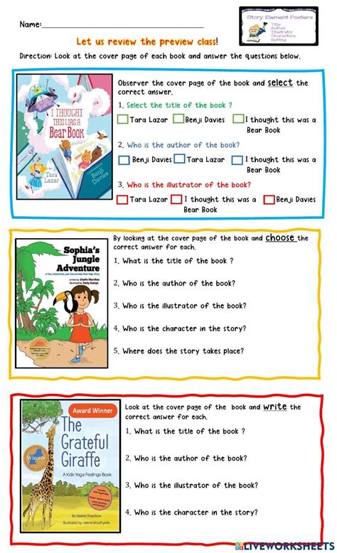 Literature Short Story Elements Worksheet | PDF - Worksheets Library