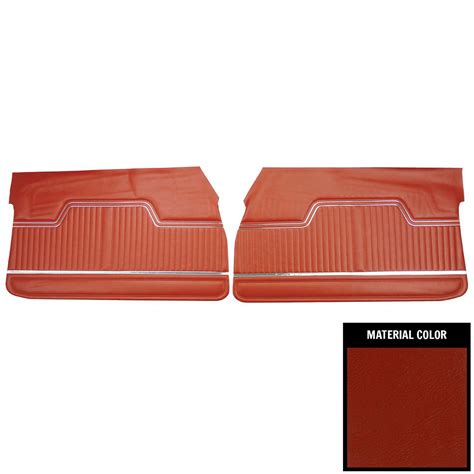 PUI Interiors 1970 Chevrolet Chevelle Red Front Door Panels - (D241)