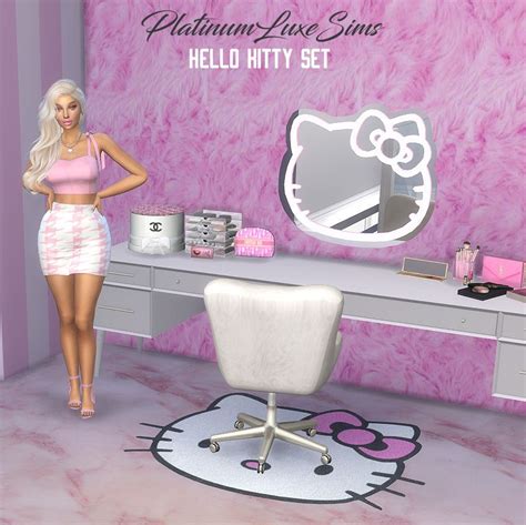 💗 Hello Kitty Set 💗 | Sims 4 toddler, Sims 4 bedroom, Sims 4 teen