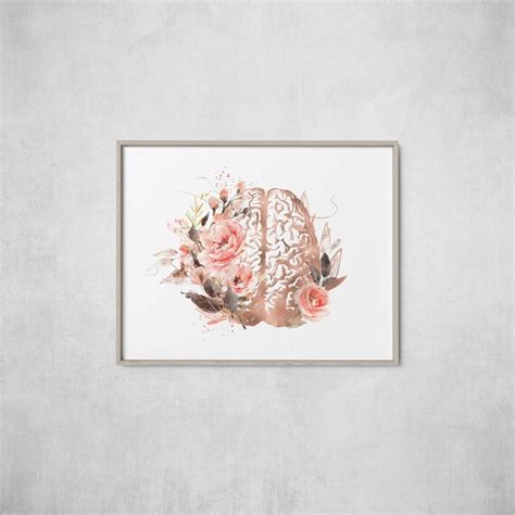 Brain Art Print Psychology Art Brain Anatomy Art Psychology | Etsy