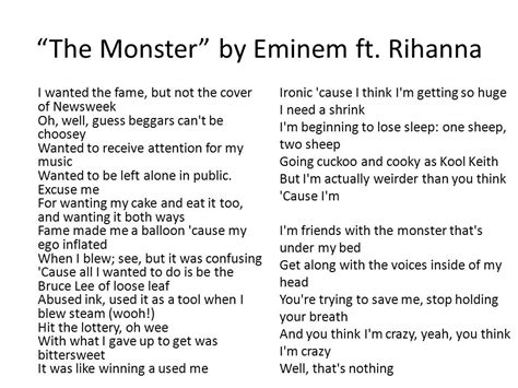 Eminem Monster Lyrics